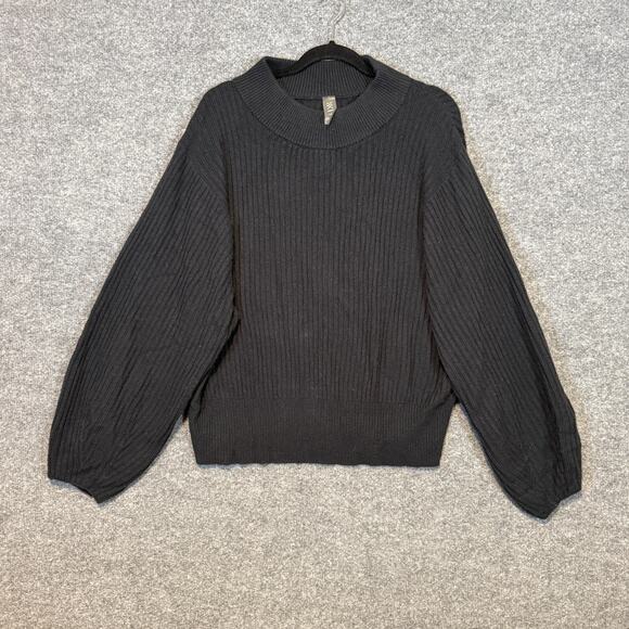 RHONE Sweaters - Rhone Sweater Womens Large Black Balloon Sleeve Oversized Bohemian Pullover